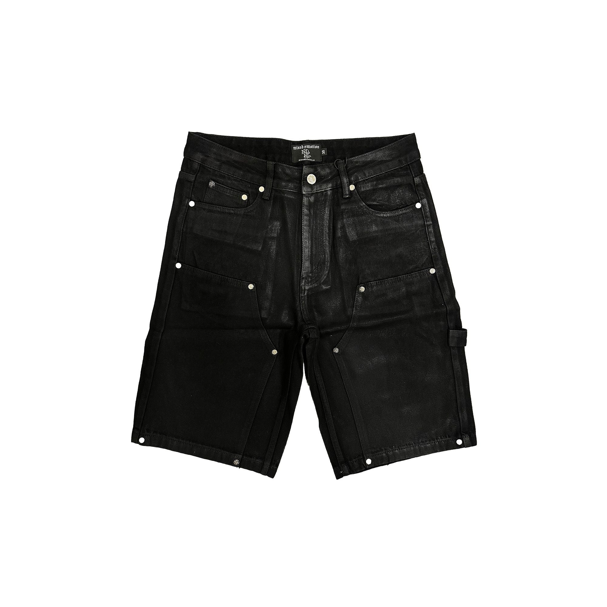 MIXED EMOTION WORKER WAX SHORTS – BLUE CITY NYC