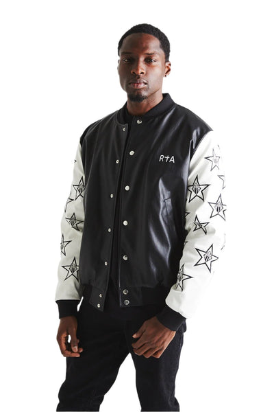【極美品】 FCRB BIG STAR JERSEY BLOUSON RTA MARTY JACKET BLACK AND WHITE STARS – BLUE CITY NYC
