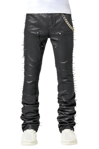 GUAPI OBSIDIAN BLACK SPIKES DENIM