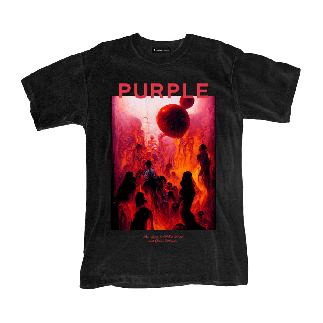 PURPLE BRAND GRAPHIC CLEAN JERSEY T.SHIRT