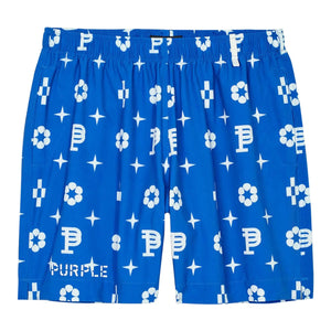 PURPLE BRAND MONOGRAM SWIM SHORTS