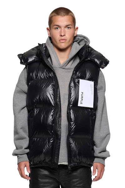 PURPLE BRAND NYLON PUFFER VEST – BLUE CITY NYC