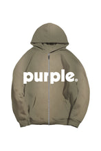 Load image into Gallery viewer, PURPLE BRAND HWT FLEECE LOWERCASE ZIP UP HOODIE