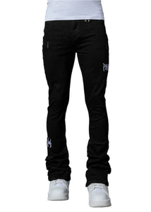 PAIN LAB JET BLACK STACKED DENIM JEANS – BLUE CITY NYC