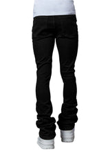 Load image into Gallery viewer, PAIN LAB JET BLACK STACKED DENIM JEANS