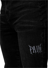 Load image into Gallery viewer, PAIN LAB WASHED BLACK STACKED DENIM JEANS