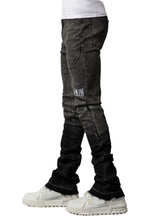 Load image into Gallery viewer, PAIN LAB GREY FADE  STACKED DENIM JEANS