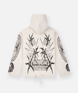 PAPER PLANE ASTERISK REVERSE PULL OVER HOODIE