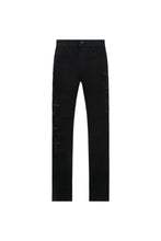 Load image into Gallery viewer, RTA BRYANT BLACK CROSS PATCHES JEANS