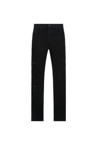 RTA BRYANT BLACK CROSS PATCHES JEANS