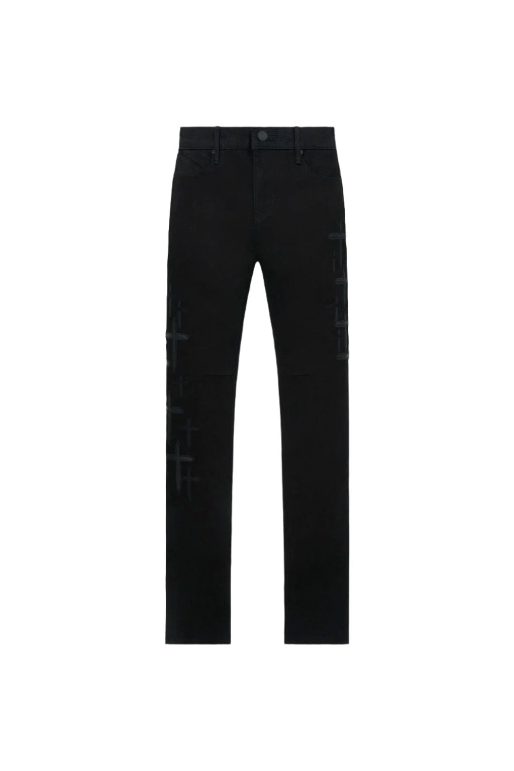 RTA BRYANT BLACK CROSS PATCHES JEANS