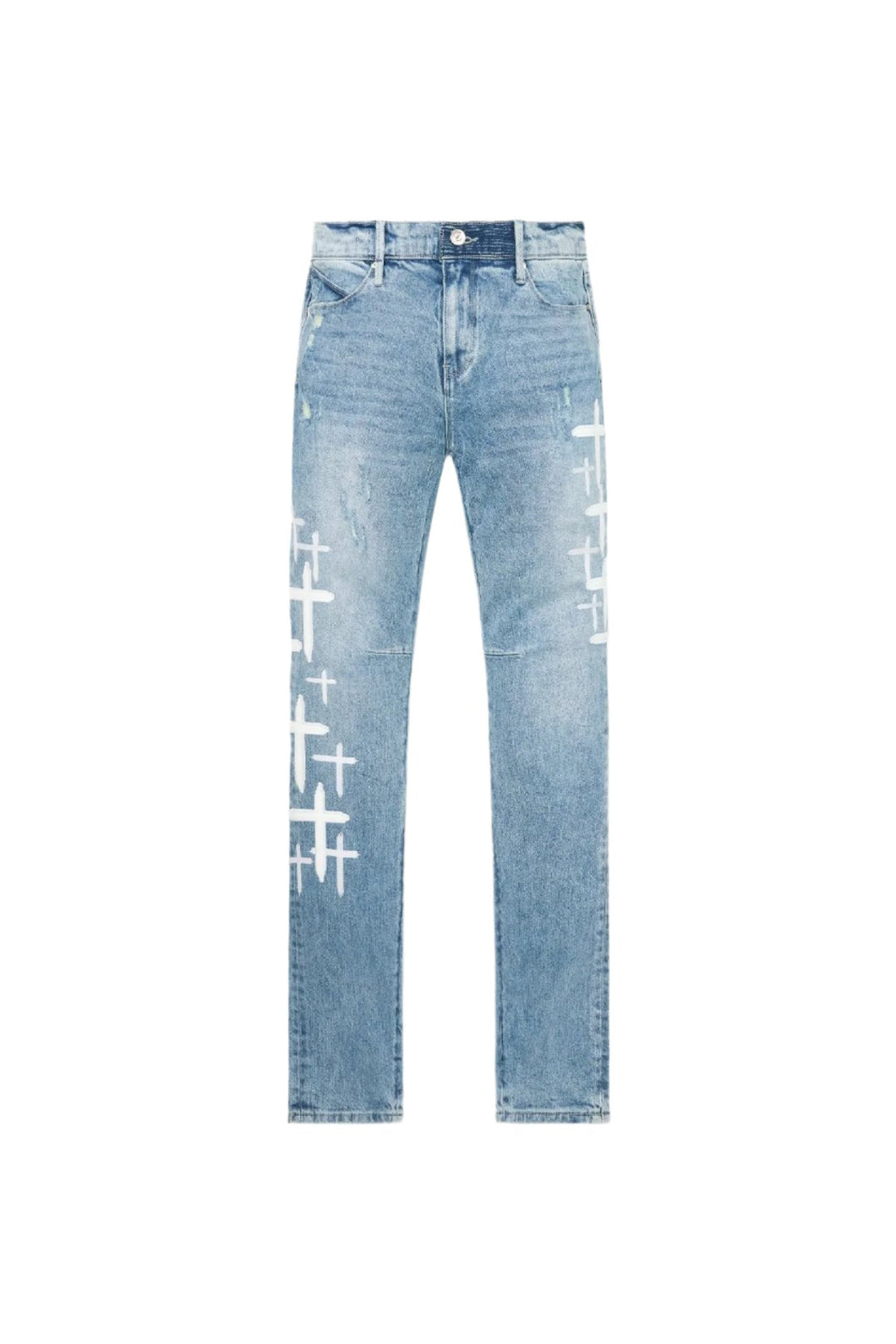 RTA BRYANT BLUE CROSS PATCHES JEANS