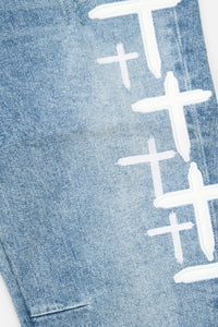 RTA BRYANT BLUE CROSS PATCHES JEANS