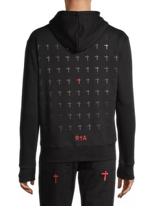 RTA DION RIP CROSS PULL OVER HOODIE