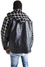 Load image into Gallery viewer, RTA TRENT JACKET BLACK AND WHITE TWEED PATCHWORK