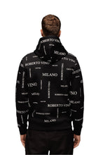 Load image into Gallery viewer, ROBERTO VINO ALL OVER LOGO PULL OVER HOODIE