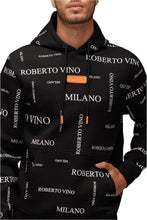 Load image into Gallery viewer, ROBERTO VINO ALL OVER LOGO PULL OVER HOODIE