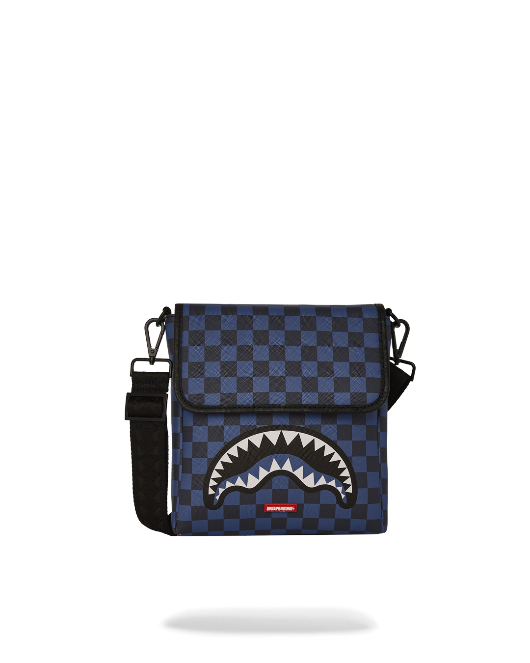 SPRAYGROUND MIDNIGHT SHARK IN PARIS MESSENGER SLING BAG – BLUE