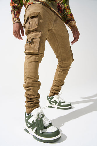 SERENEDE TIGER EYE CARGO JEANS