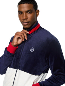 SERGIO TACCHINI FOGGIA VELOUR DEBOSSED TRACK JACKET