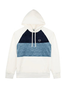 SERGIO TACCHINI FOGGIA VELOUR DEBOSSED PULL OVER HOODIE