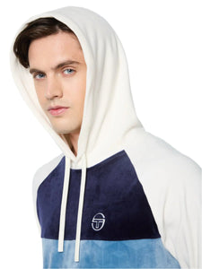 SERGIO TACCHINI FOGGIA VELOUR DEBOSSED PULL OVER HOODIE