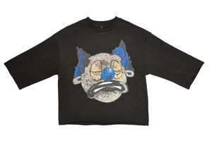 SYNDICATE  MILKY WAY CROPPED CREWNECK T.SHIRT