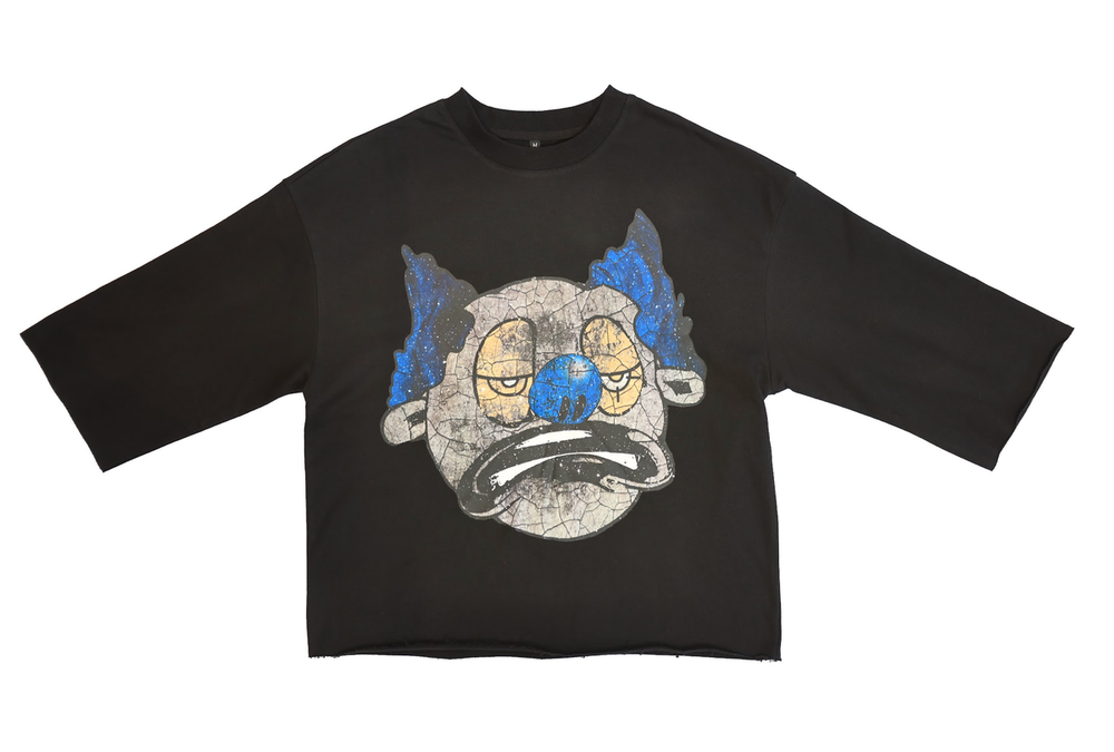 SYNDICATE  MILKY WAY CROPPED CREWNECK T.SHIRT