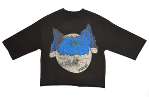 SYNDICATE  MILKY WAY CROPPED CREWNECK T.SHIRT