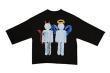 Load image into Gallery viewer, SYNDICATE  SAINTS N SIMNERS CROPPED CREWNECK T.SHIRT