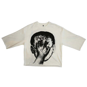 SYNDICATE  PUNCH GRAB CROPPED CREWNWCK T.SHIRT