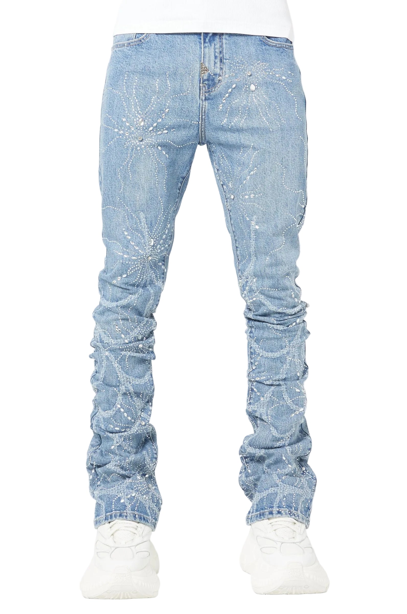 GUAPI STEEL BLUE SPIDER DENIM – BLUE CITY NYC