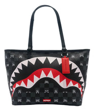 Load image into Gallery viewer, SPRAYGROUND GRAY PEEKING CHARACTER CHECK TOTE