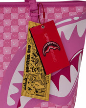 Load image into Gallery viewer, SPRAYGROUND SHINOBI SHARKS IN PARIS  PINK NEW CHECK FACES TOTE