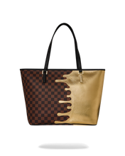 Load image into Gallery viewer, SPRAYGROUND SHARKS IN PARIS GOLDEN DYNASTY GOLD DRIP TOTE