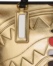 Load image into Gallery viewer, SPRAYGROUND SHARKS IN PARIS GOLDEN DYNASTY GOLD DRIP TOTE