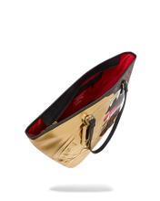 Load image into Gallery viewer, SPRAYGROUND SHARKS IN PARIS GOLDEN DYNASTY GOLD DRIP TOTE