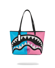 Load image into Gallery viewer, SPRAYGROUND SHARK CENTRAL COTTON CANDY SPLIT TOTE
