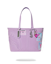 Load image into Gallery viewer, SPRAYGROUND PURPLE CANVAS STITCH TOTE