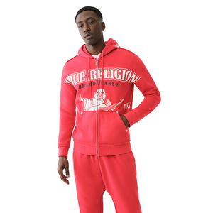 TRUE RELIGION RAW EXAGGERATED ICON ZIP HOODIE