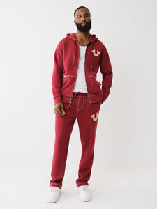 TRUE RELIGION BIG T CROSS STICH SWEATPANTS