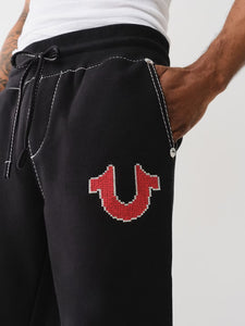 TRUE RELIGION BIG CROSS STICH SWEATPANTS