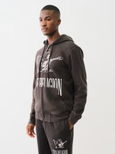 Load image into Gallery viewer, TRUE RELIGION VINTAGE CRACKLE BUDDAHA LOGO HOODIE