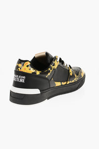 VERSACE JEANS COUTURE STARLIGHT LEATHER PRINTED  SNEAKERS