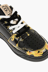 VERSACE JEANS COUTURE STARLIGHT LEATHER PRINTED  SNEAKERS