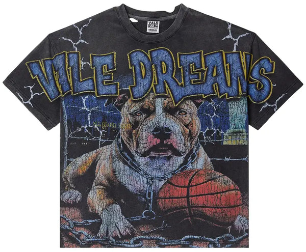 Yuuri DOG T-shirts M ダスティブルー 優里 沖縄 ValeForeverGuardDog_blk-