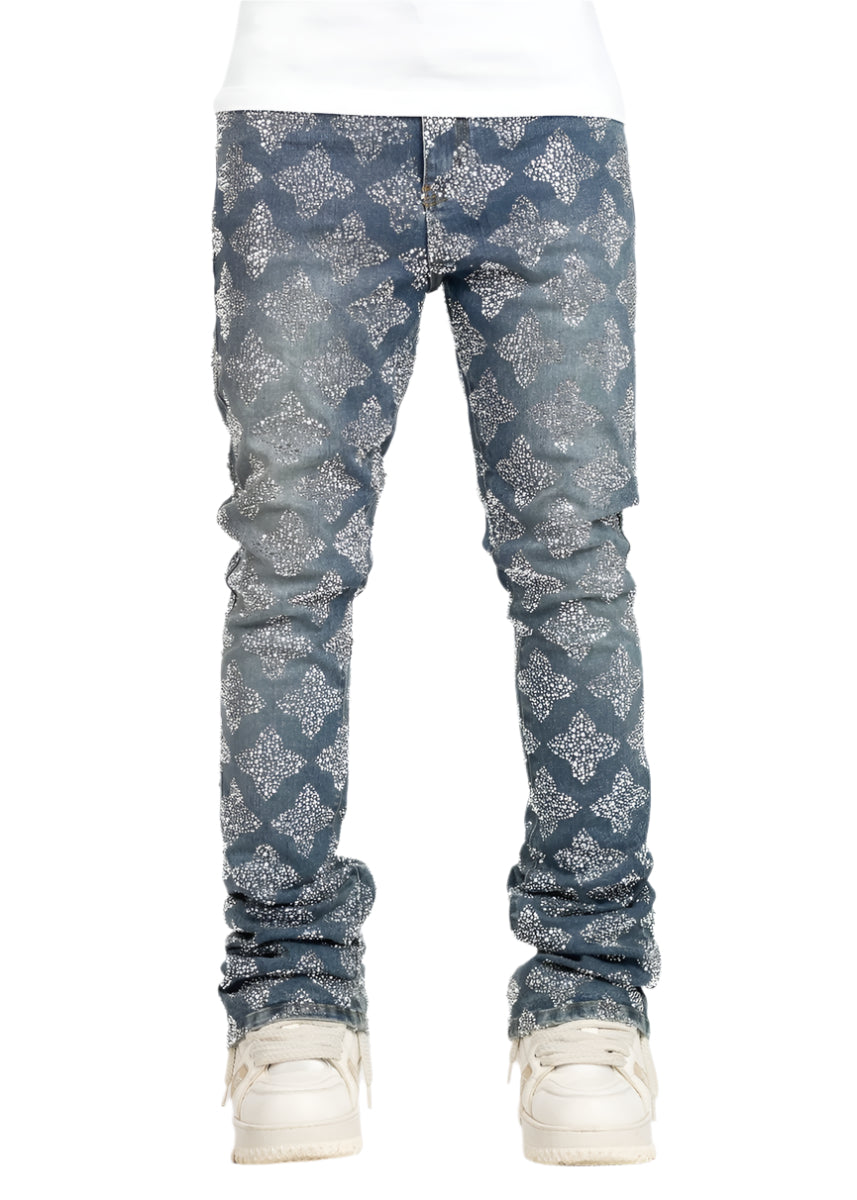 GUAPI VENTAGE BLUE EMBELLISHED DENIM – BLUE CITY NYC