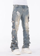 Load image into Gallery viewer, GUAPI VINTAGE BLUE CROSS BUCKLE DENIM