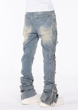 Load image into Gallery viewer, GUAPI VINTAGE BLUE CROSS BUCKLE DENIM