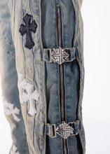 Load image into Gallery viewer, GUAPI VINTAGE BLUE CROSS BUCKLE DENIM